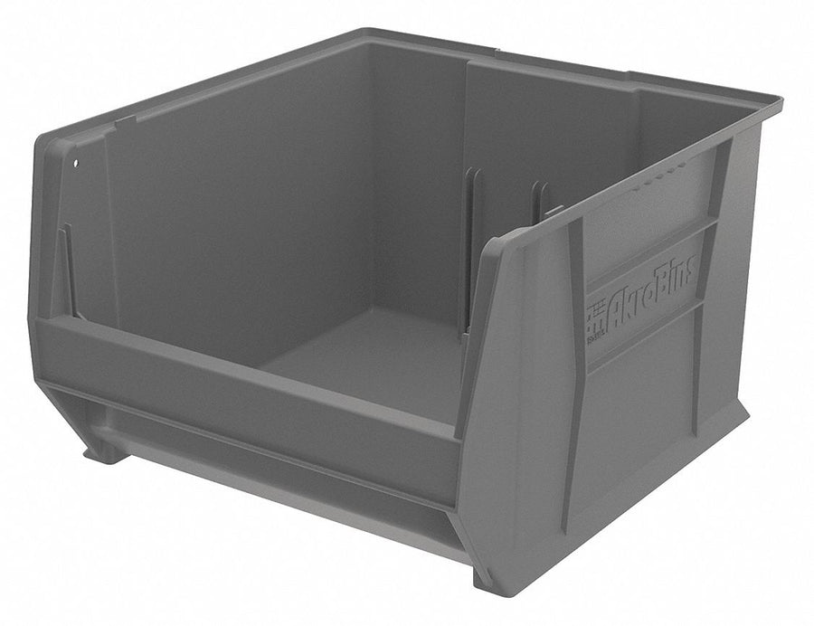 F9073 Super Size Bin Gray Plastic 12 in