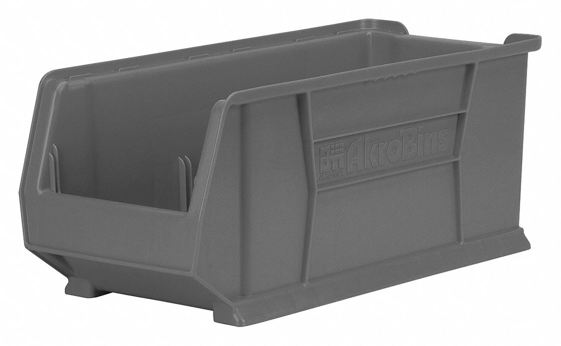 D5557 Super Size Bin Gray Plastic 10 in