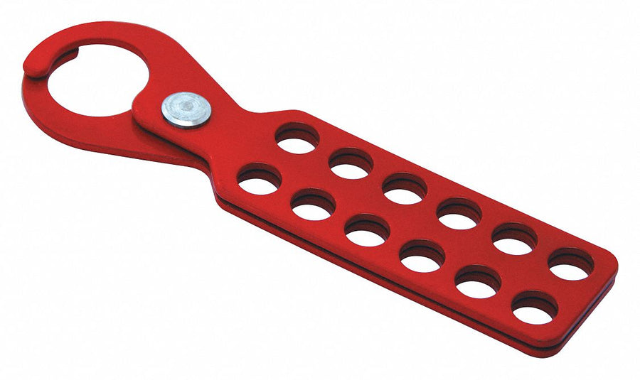 Lockout Hasp Red 8-1/2 in L Steel