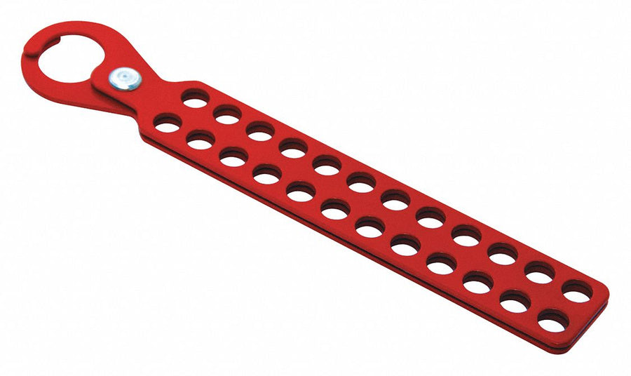 Lockout Hasp Red 10-1/4 L Steel