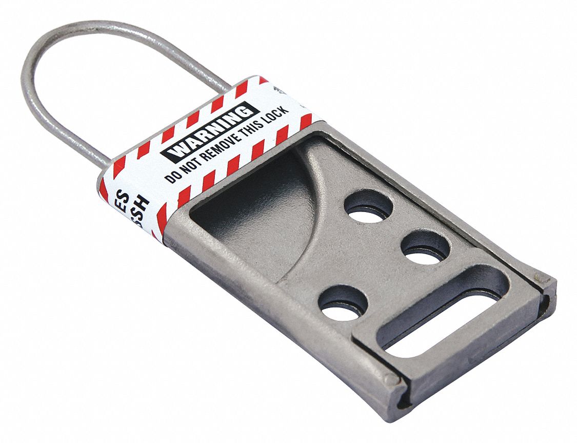 Lockout Hasp Silver 3-1/2 in L SS