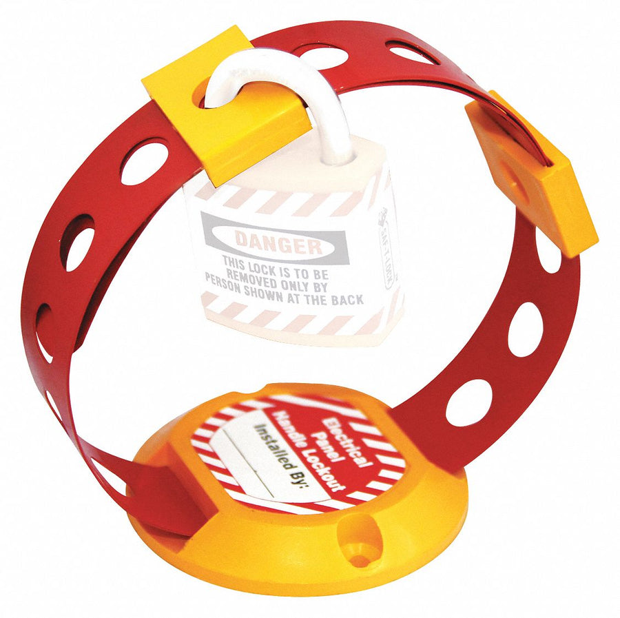 Panel Handle Lockout RedYellow 1/4 in.