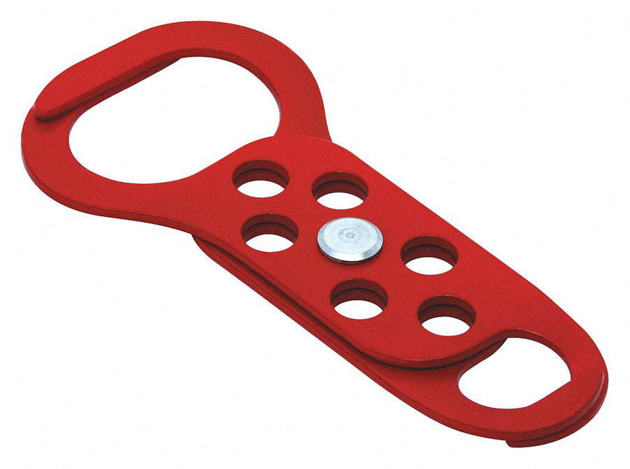 Lockout Hasp Red 5-23/64 in L Steel