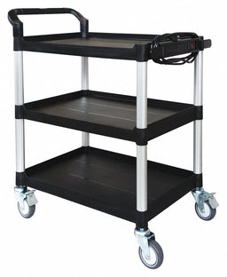 Media Cart 37 3/16 in H Black