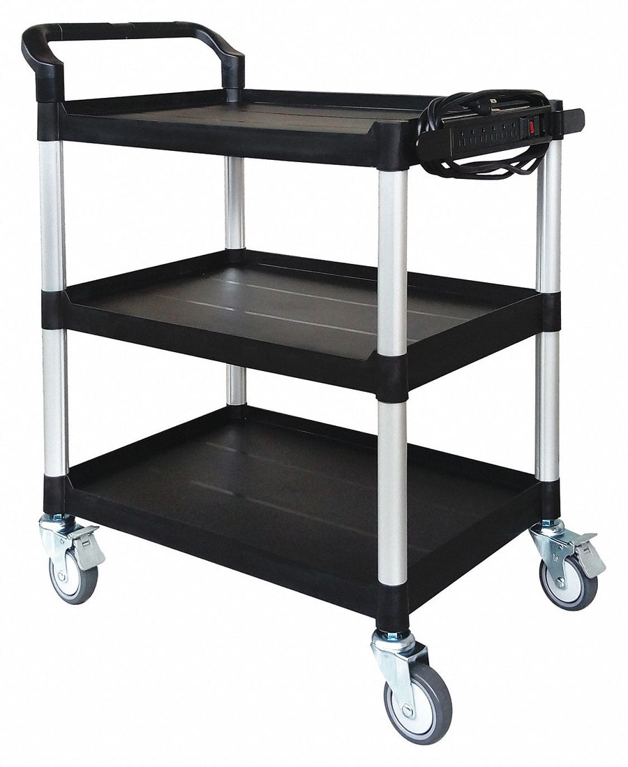 Media Cart 37 3/16 in H Black