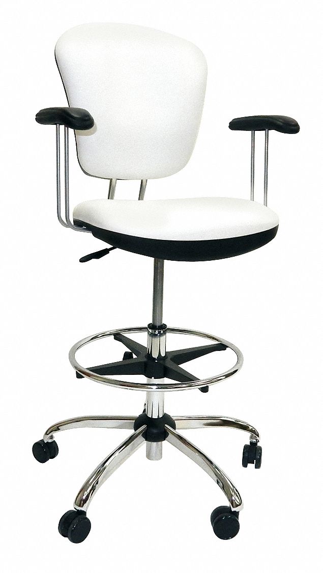 Drafting Chair 41 in H Silver