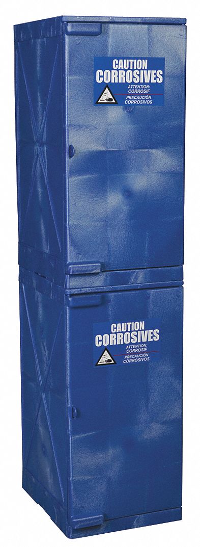 Corrosive Safety Cabinet 4 Shelves Blue