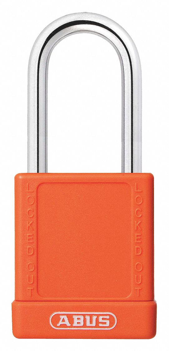 Lockout Padlock KD Orange 1-3/4 H PK6