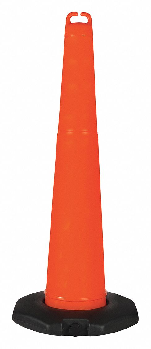 Traffic Cone 42in H Orange Polyethylene