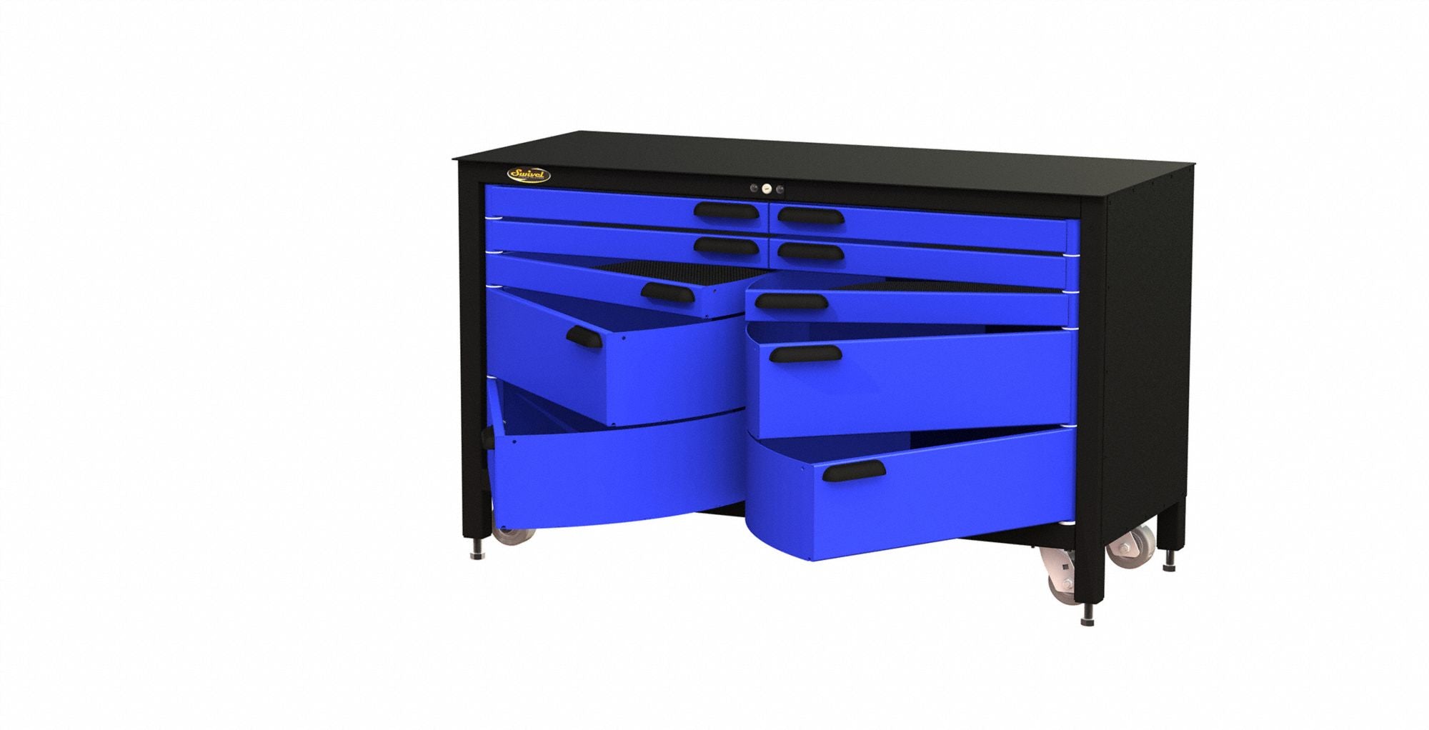 Rolling Tool Cabinet Blk Ind Prem Duty
