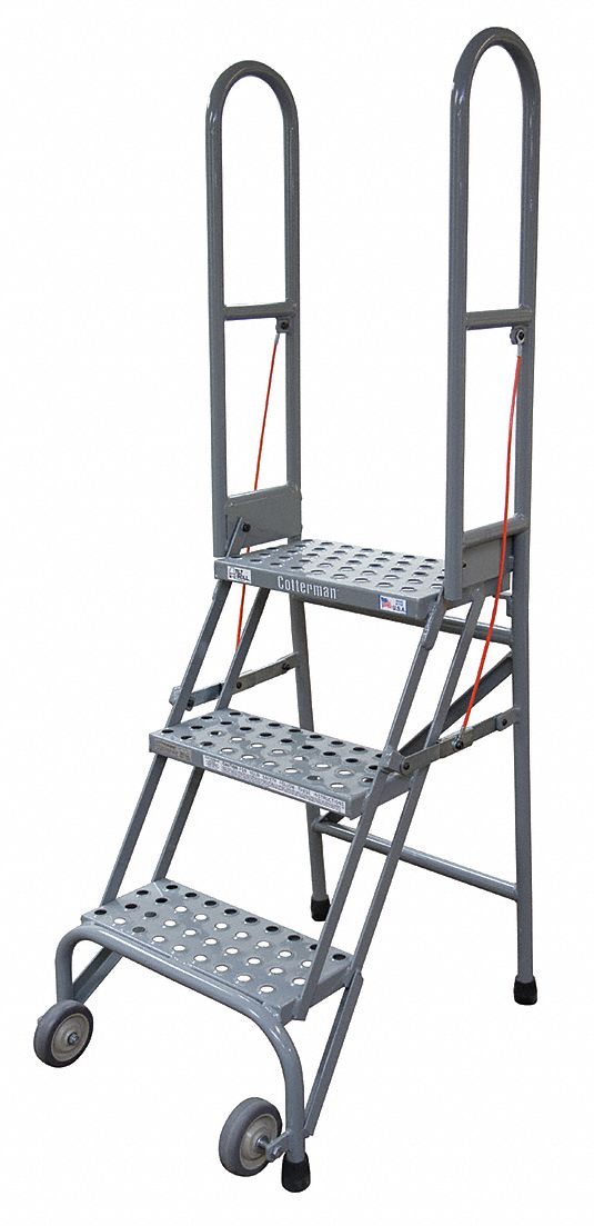 Folding Rolling Safety Ldr Platfm 30In H
