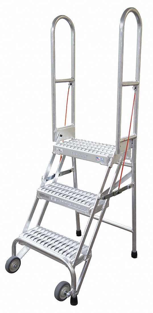 Folding Rolling Safety Ldr Platfm 20In H