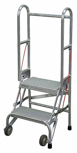 Folding Rolling Safety Ldr Platfm 20In H