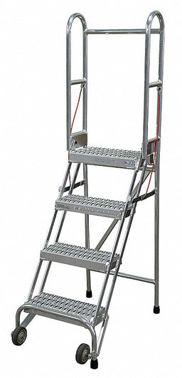Folding Rolling Safety Ldr Platfm 40In H