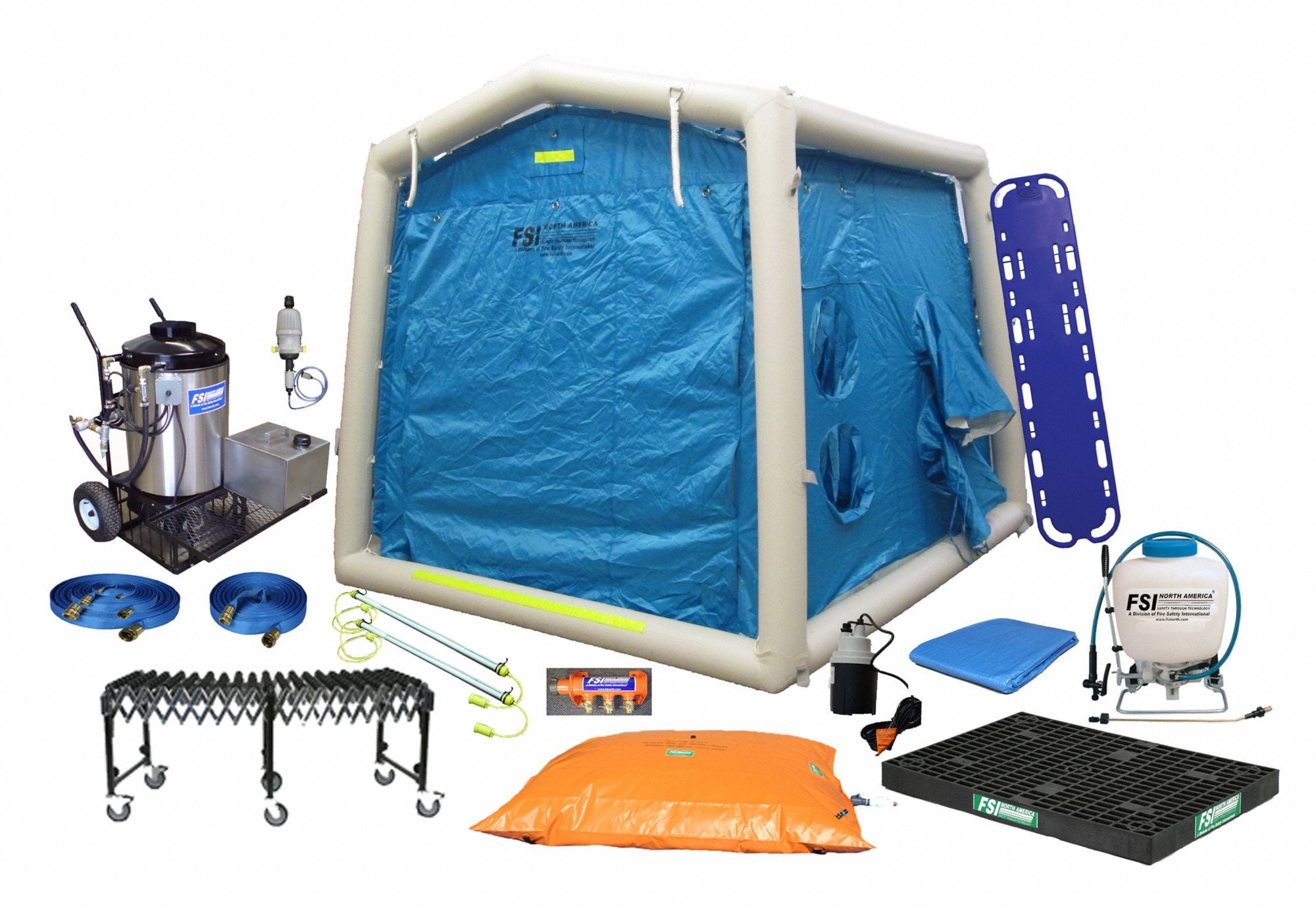 Decontamination Shower PVC/Nylon 900 lb.