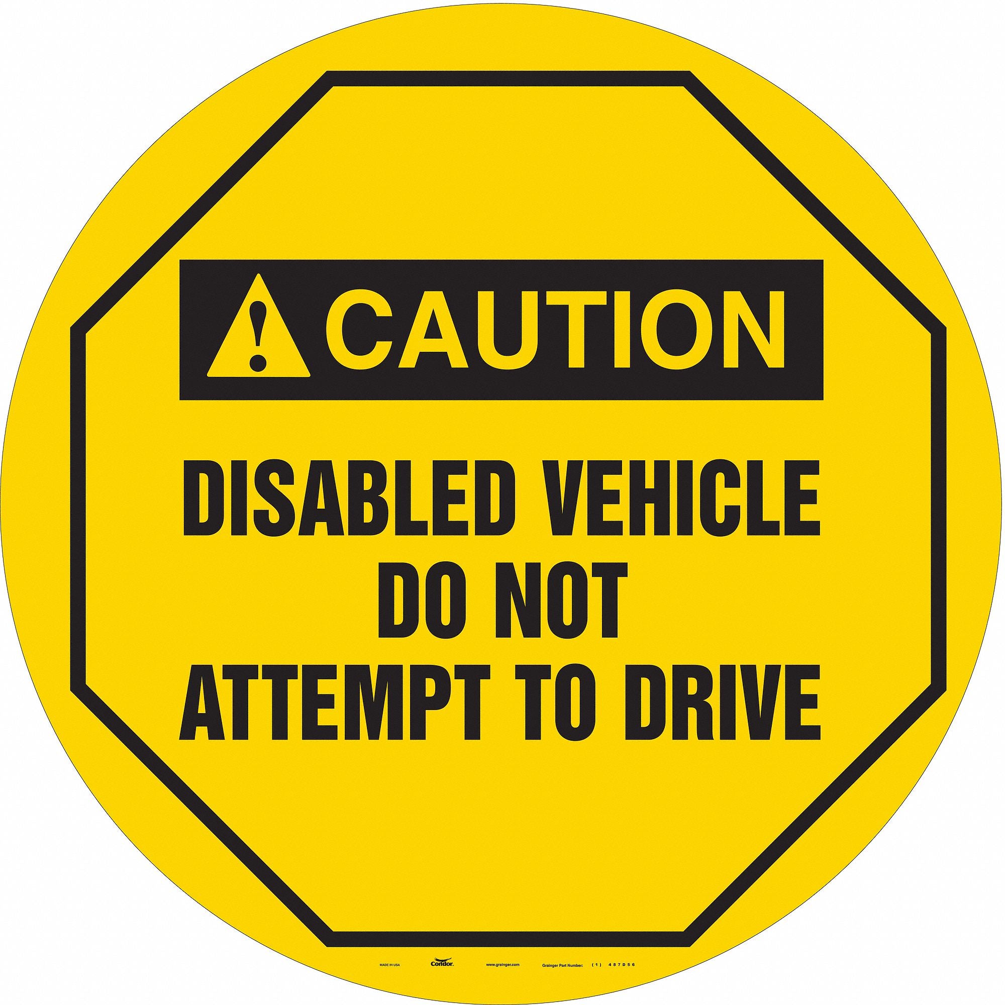 Traffic Sign 20 W 20 H 0.026 Thickness