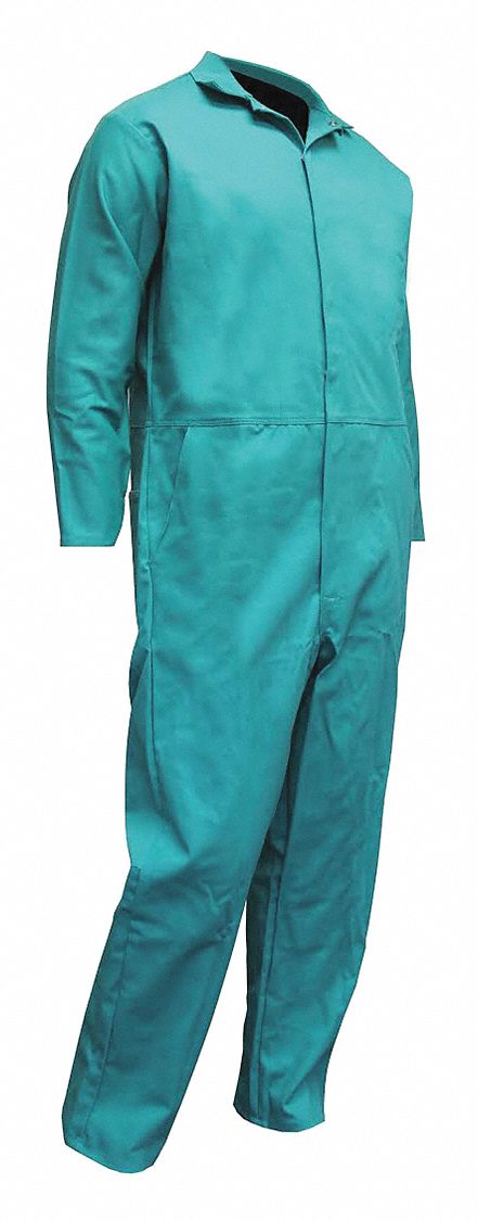 Flame-Res. Coverall Hem Cuff Green 2XL