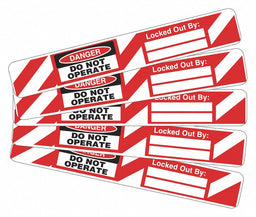 Lockout Tag 4 H x 5/8 W Vinyl PK5
