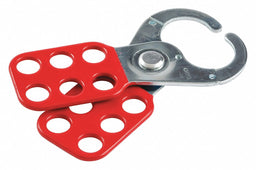 Lockout Hasp Red Steel 4-1/2 L