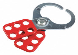 Lockout Hasp Red Steel 4-1/2 L