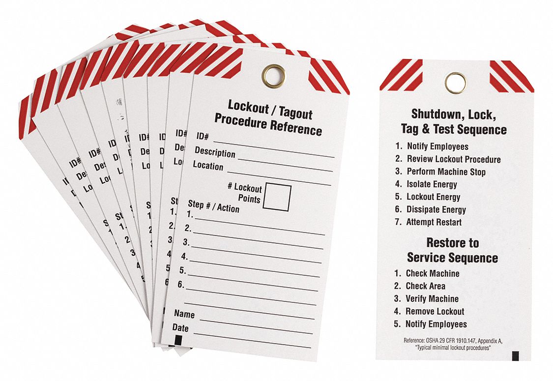 Lockout Tag 5-3/4 H Polyester PK10