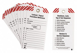 Lockout Tag 5-3/4 H Polyester PK10