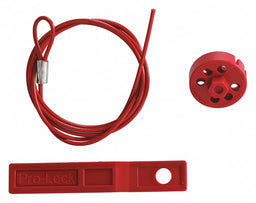 Cable Lockout Red 5 ft L Cable