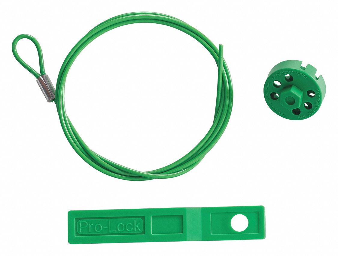 Cable Lockout Green 5 ft L Cable