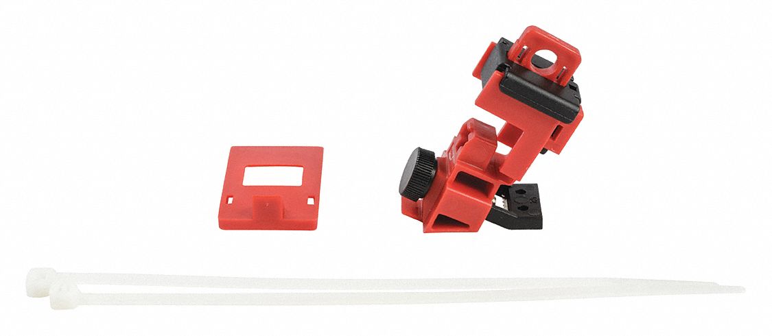 Single Pole Breaker Lockout Red 2-5/8 H