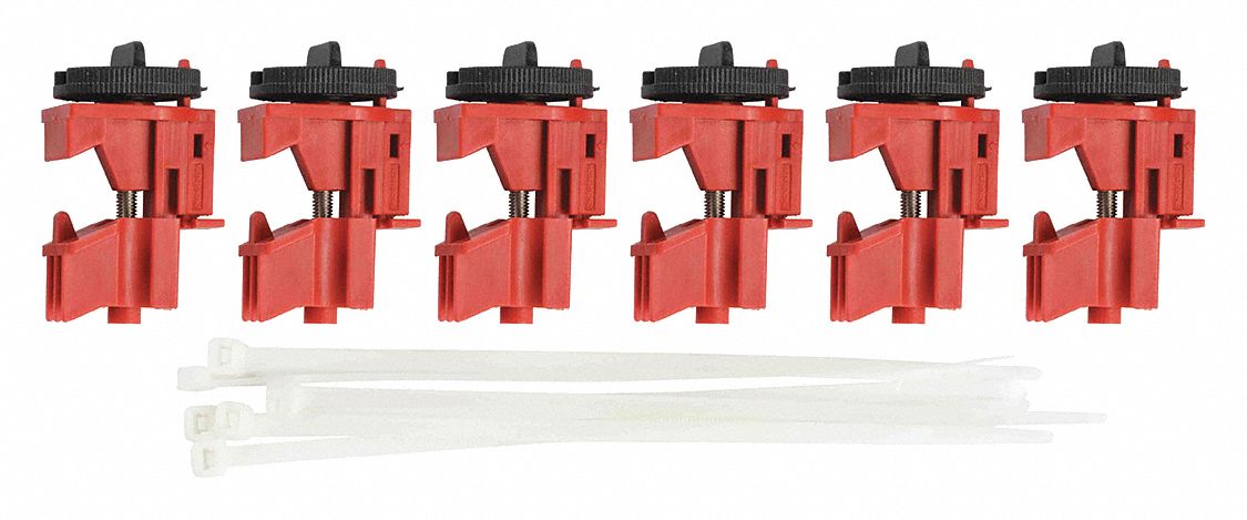 Multi-Pole Breaker Lockout Red 2-1/8 H