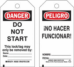 Lockout Tag 5-3/4 H x 3 W Polyester