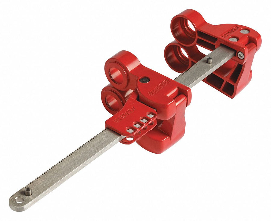 Blind Flange Lockout Device Red