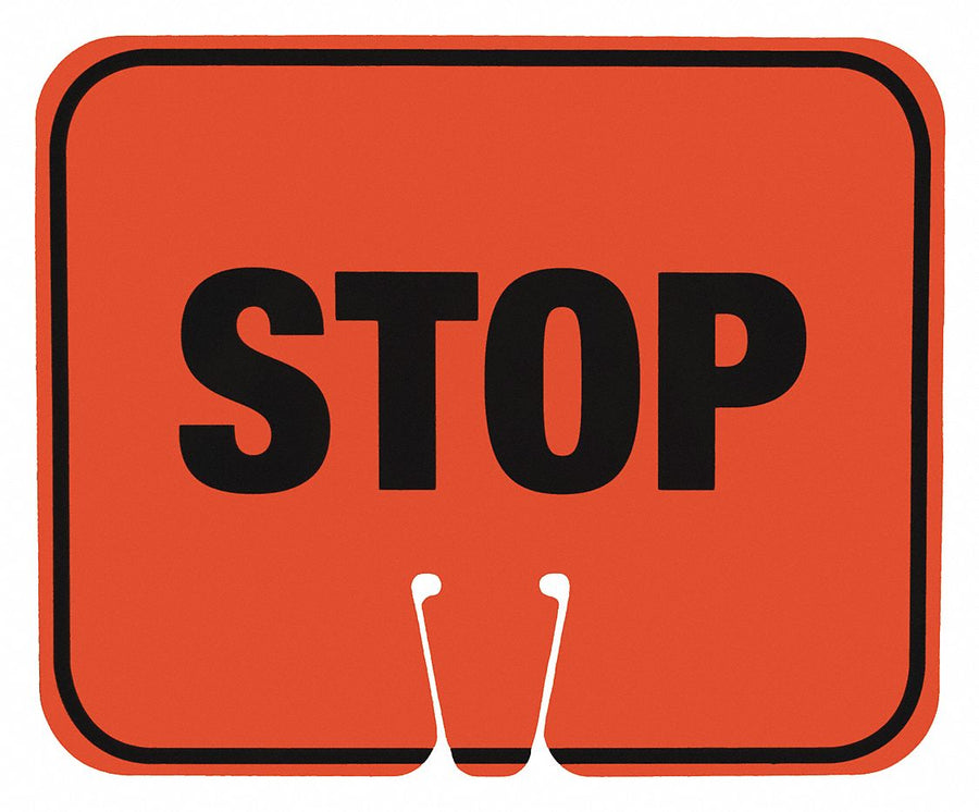 Traffic Cone Sign 12-1/2 L ABS Plastic