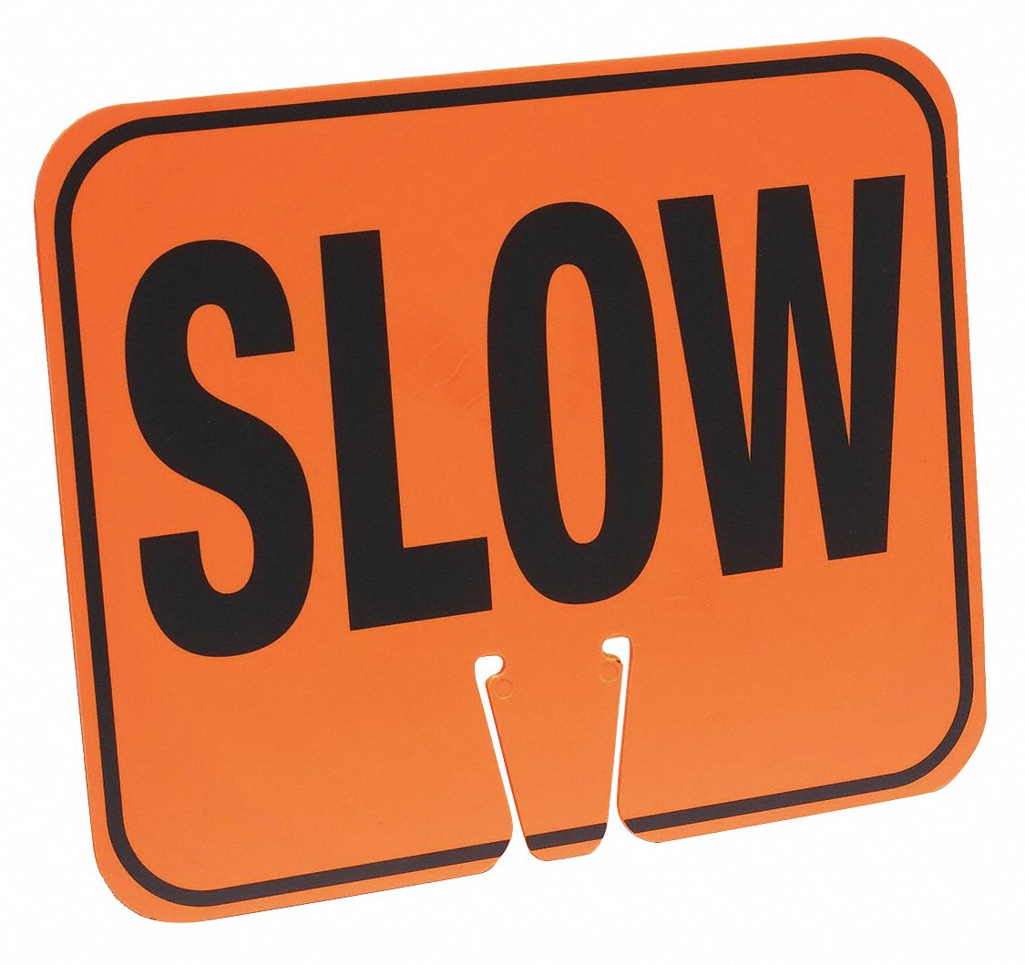 Traffic Cone Sign 12-1/2 L ABS Plastic