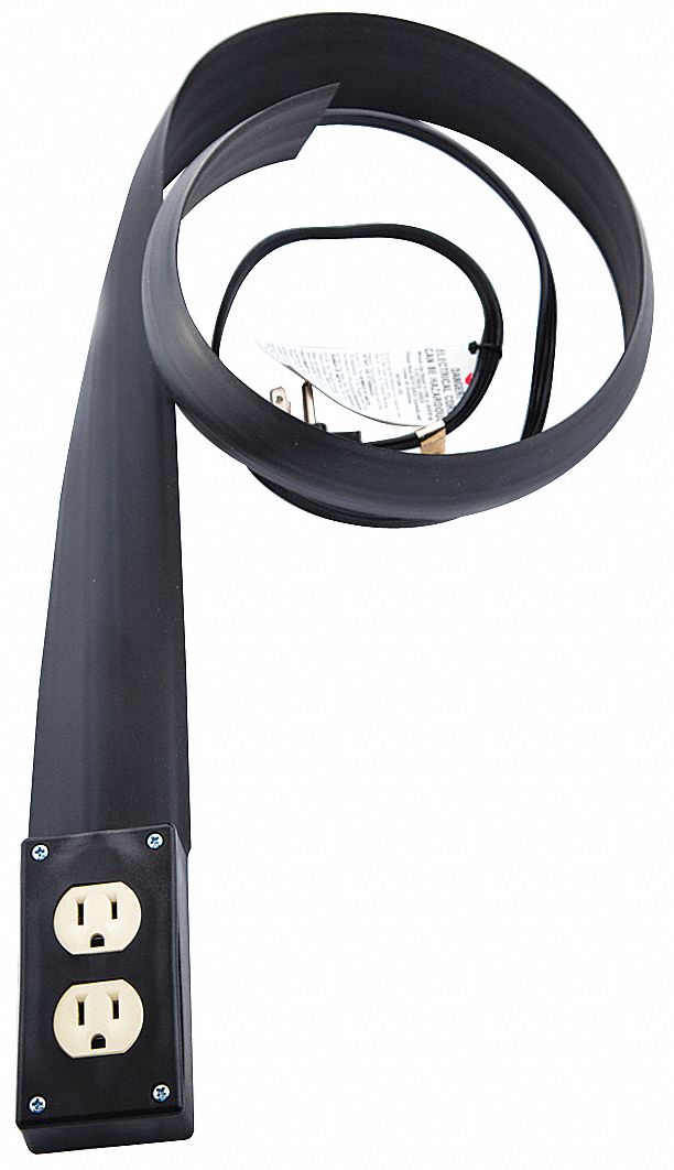 Covered Ext Cord 12ft 10ft Covered Blk
