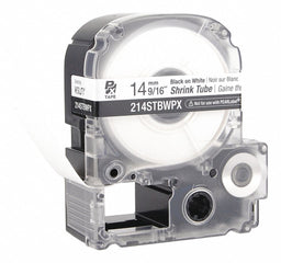 Heat Shrink Tube Black on White 0.562inW