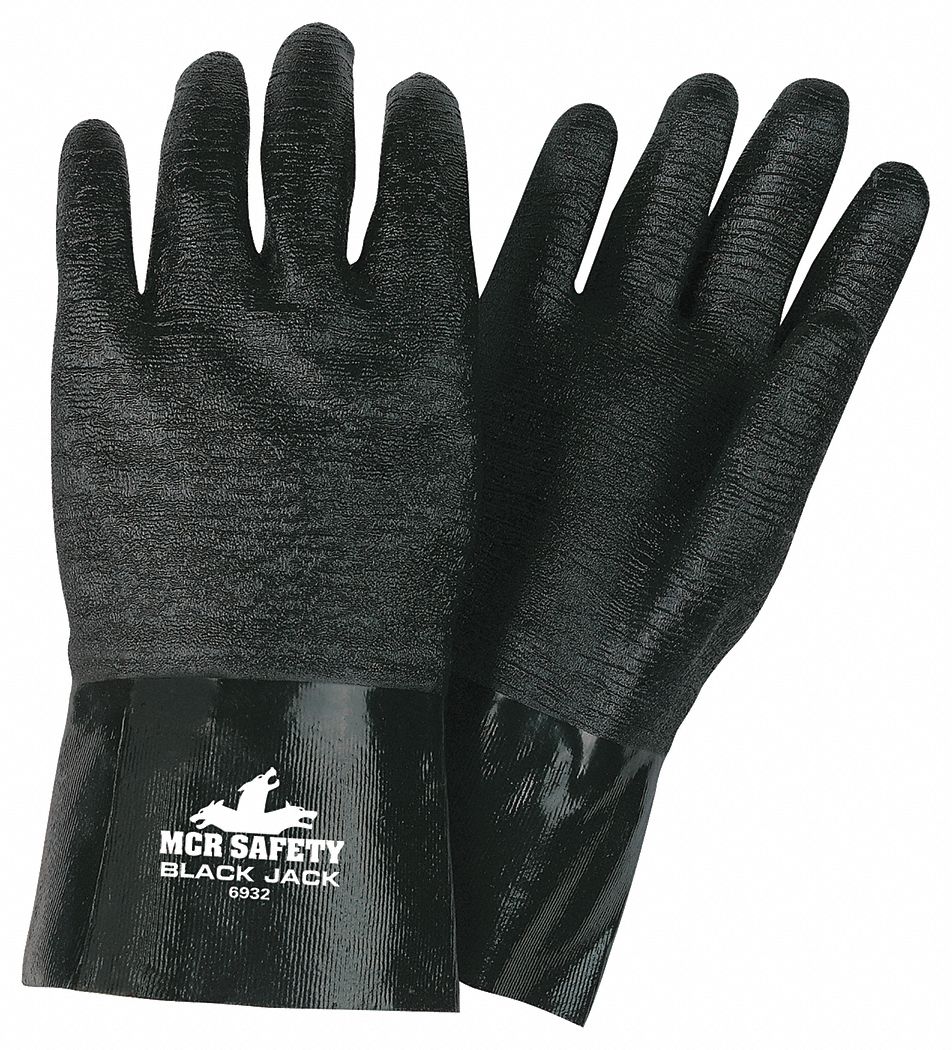 Chemical Gloves L 12 in L Blk PK12