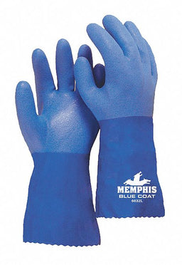 J4417 Chemical Gloves M 12inL Blue Gauntlet PR
