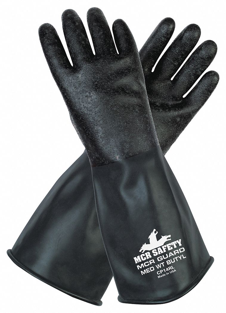 J4423 Chemical Gloves M 14 in L Rough PR