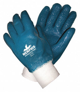Chemical Gloves L Blue/White PK12