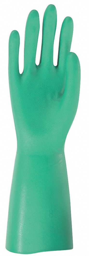 J4450 Chemical Gloves 2XL 13 in L Green PR