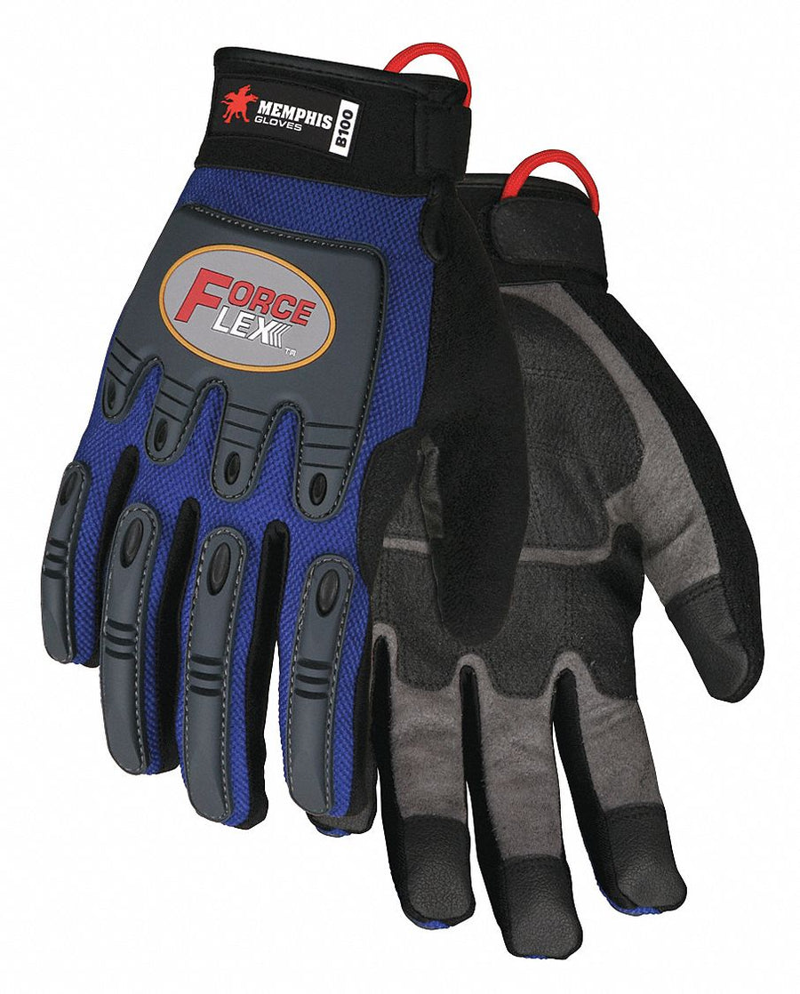 Coated Gloves M Blue/Blk/Gray Unlined PR