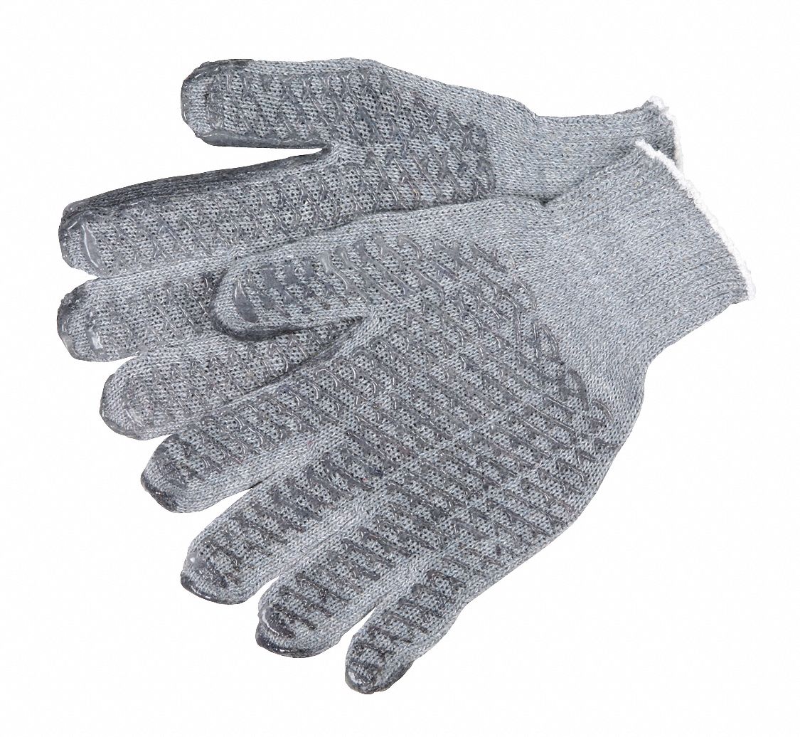 Knit Gloves 10-1/2 XL Gray PK12