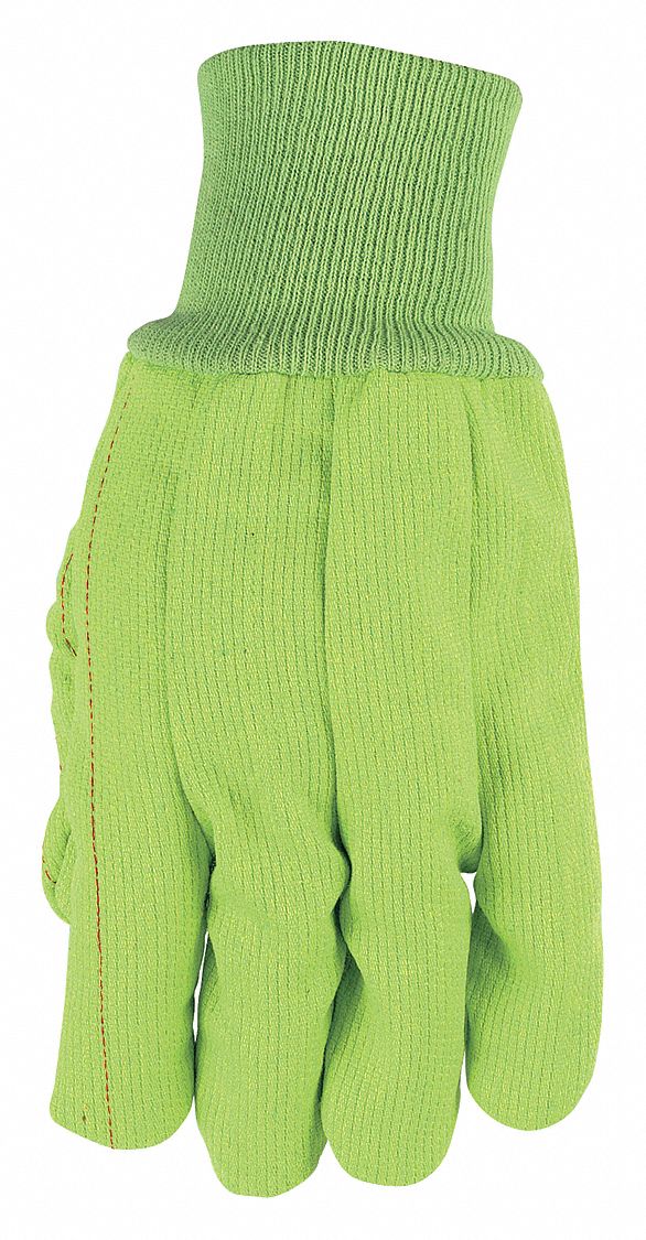 Knit Gloves 10 L High Vis Green PK12