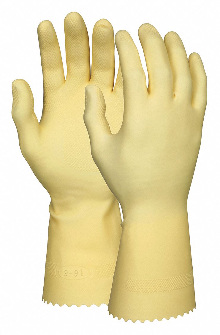 J4452 Chemical Gloves M 12in. L Amber Latex PR