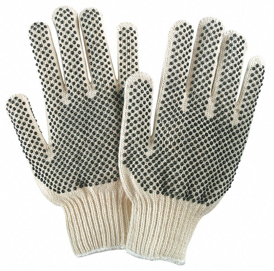 Knit Gloves 9 S Natural/Black PR