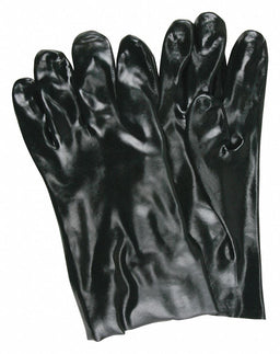 Chemical Gloves L 10 in L Smooth PVC PR