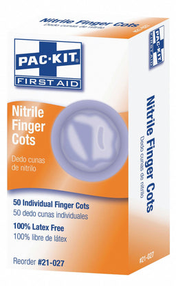 Powder Free Finger Cots Blue L PK50