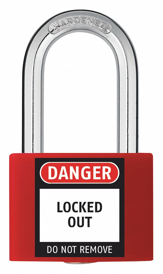Lockout Padlock KD Red 1-1/4 H