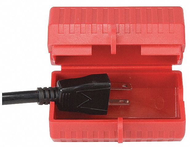 Plug Lockout Red Plastic 1 Padlock